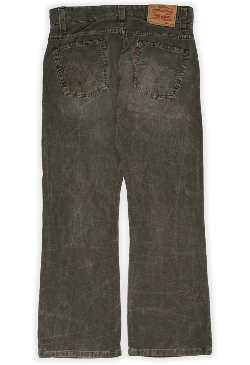Vintage Levis 512 Brown Boot Cut Corduroy Trousers Atlas Vintage