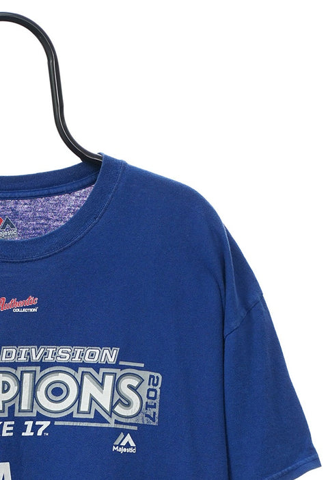 Majestic MLB LA Dodgers Blue Graphic TShirt detail 4