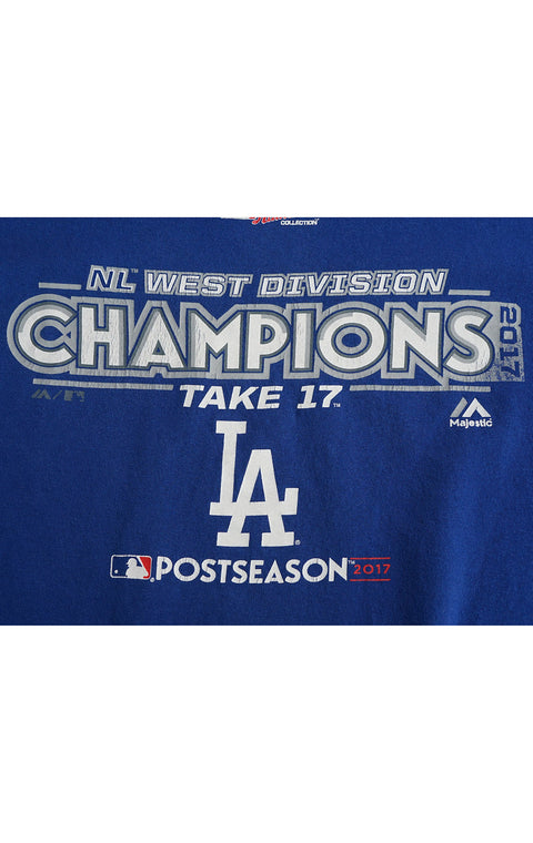 Majestic MLB LA Dodgers Blue Graphic TShirt detail 1