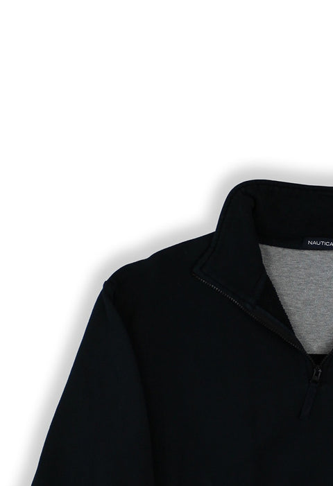 Nautica Black 1/4 Zip Sweatshirt detail 4