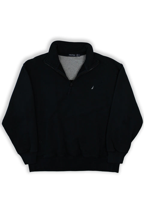 Nautica Black 1/4 Zip Sweatshirt front