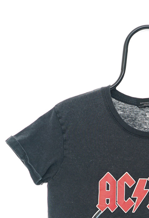Retro ACDC Grey Graphic Rock TShirt detail 4