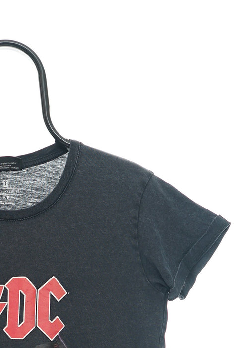 Retro ACDC Grey Graphic Rock TShirt detail 5