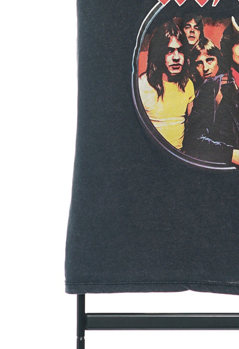 Retro ACDC Grey Graphic Rock TShirt detail 6