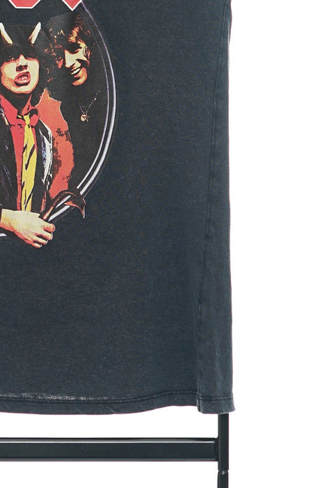 Retro ACDC Grey Graphic Rock TShirt detail 7