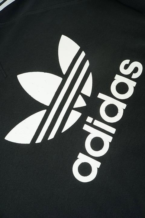 Retro Adidas Logo Black Sweatshirt detail 2