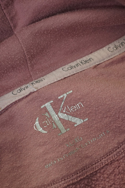 Retro Calvin Klein Spellout Pink Hoodie detail 1