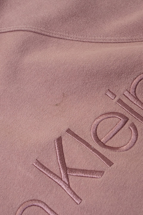 Retro Calvin Klein Spellout Pink Hoodie detail 2