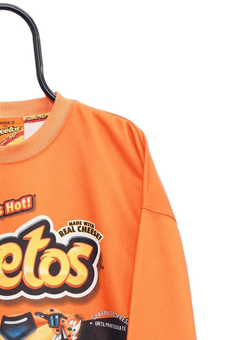 Retro Cheetos Graphic Orange Sweatshirt detail 4