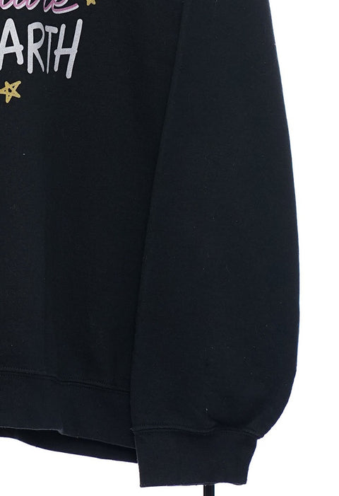 Retro Dumb Quote Graphic Black Sweatshirt detail 7