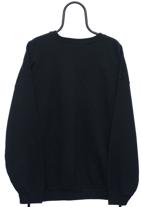 Retro Dumb Quote Graphic Black Sweatshirt back