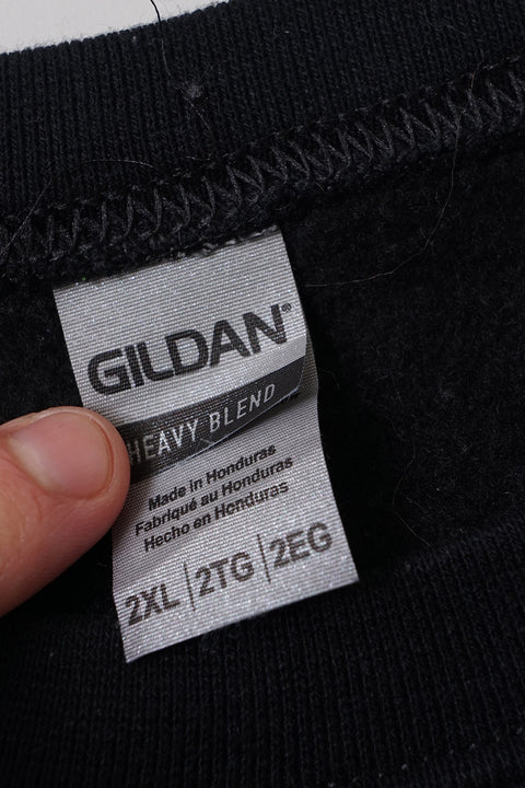 Retro Dumb Quote Graphic Black Sweatshirt detail 1