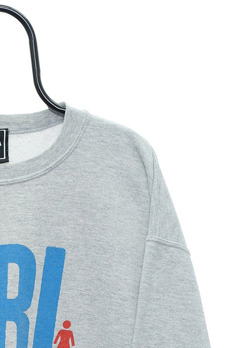 Retro Girl Graphic Grey Sweatshirt detail 6