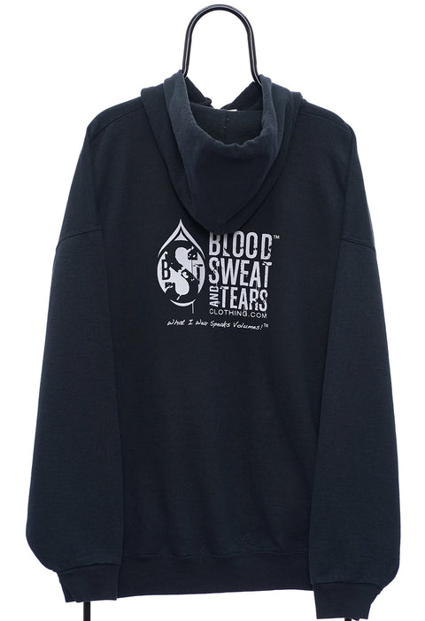 Retro Grind Graphic Black Hoodie back