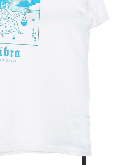 Retro Libra Graphic White TShirt detail 8