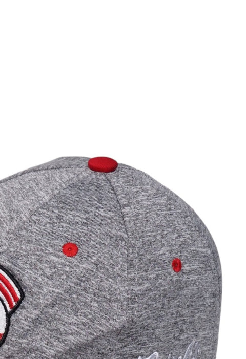 Retro MLB Cincinnati Reds Grey Baseball Cap detail 7
