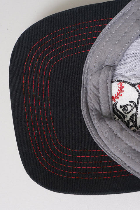 Retro MLB Cincinnati Reds Grey Baseball Cap detail 3