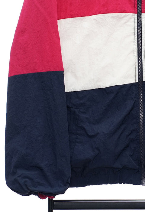 Retro Pink Colourblock Windbreaker Jacket detail 7