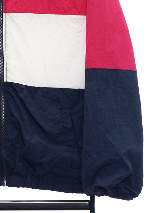 Retro Pink Colourblock Windbreaker Jacket detail 8