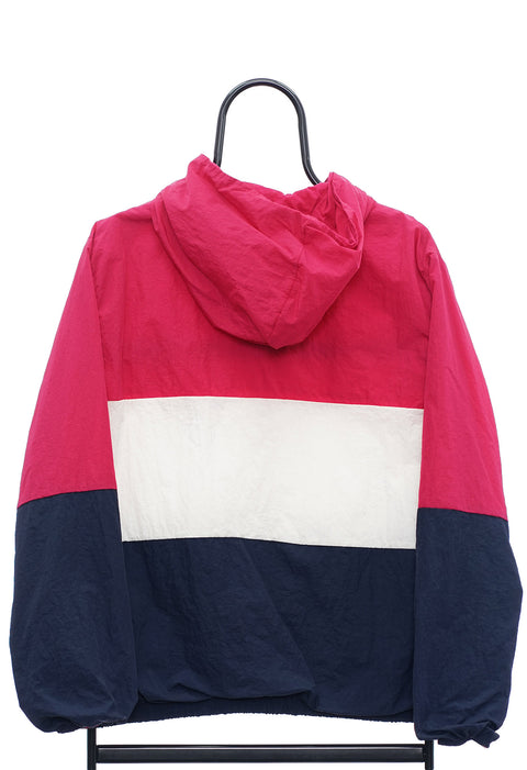 Retro Pink Colourblock Windbreaker Jacket back
