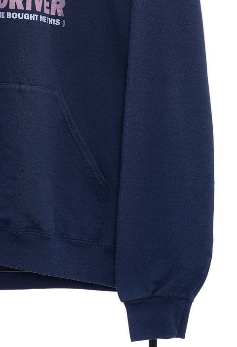 Retro Proud Wife Graphic Navy Hoodie detail 5