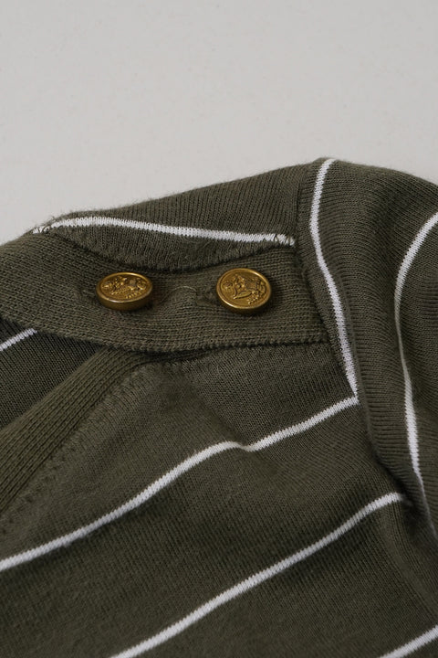 Retro Ralph Lauren Green Striped Top detail 2