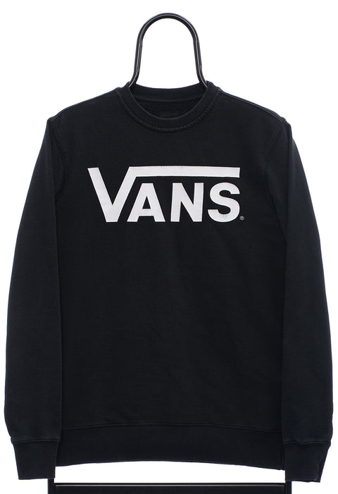 Retro Vans Spellout Black Sweatshirt front