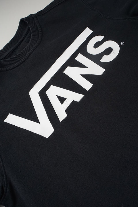 Retro Vans Spellout Black Sweatshirt detail 2