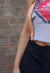 Reworked Vintage Asymetric Patchwork Colourblock Adidas Vest detail 4