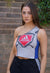 Reworked Vintage Asymetric Patchwork Colourblock Adidas Vest front