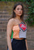 Reworked Vintage Asymetric Patchwork Colourblock Adidas Vest detail 1