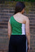Reworked Vintage Asymetric Patchwork Colourblock MLB Vest back