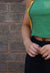 Reworked Vintage Asymetric Patchwork Colourblock Ralph Lauren Vest detail 4