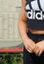 Reworked Vintage Patchwork Colourblock Adidas Vest detail 3