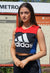 Reworked Vintage Patchwork Colourblock Adidas Vest front