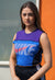 Reworked Vintage Patchwork Colourblock Nike Vest front