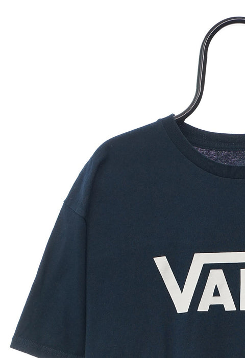Vans Spellout Logo Navy TShirt detail 2
