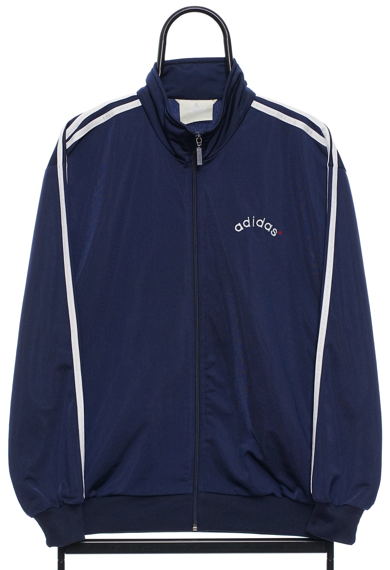 希少　80s~90s 銀タグ　adidas トラックジャケット　ネイビー アディダス 80s オールド トラックジャケット 銀タグ 万国旗タグ