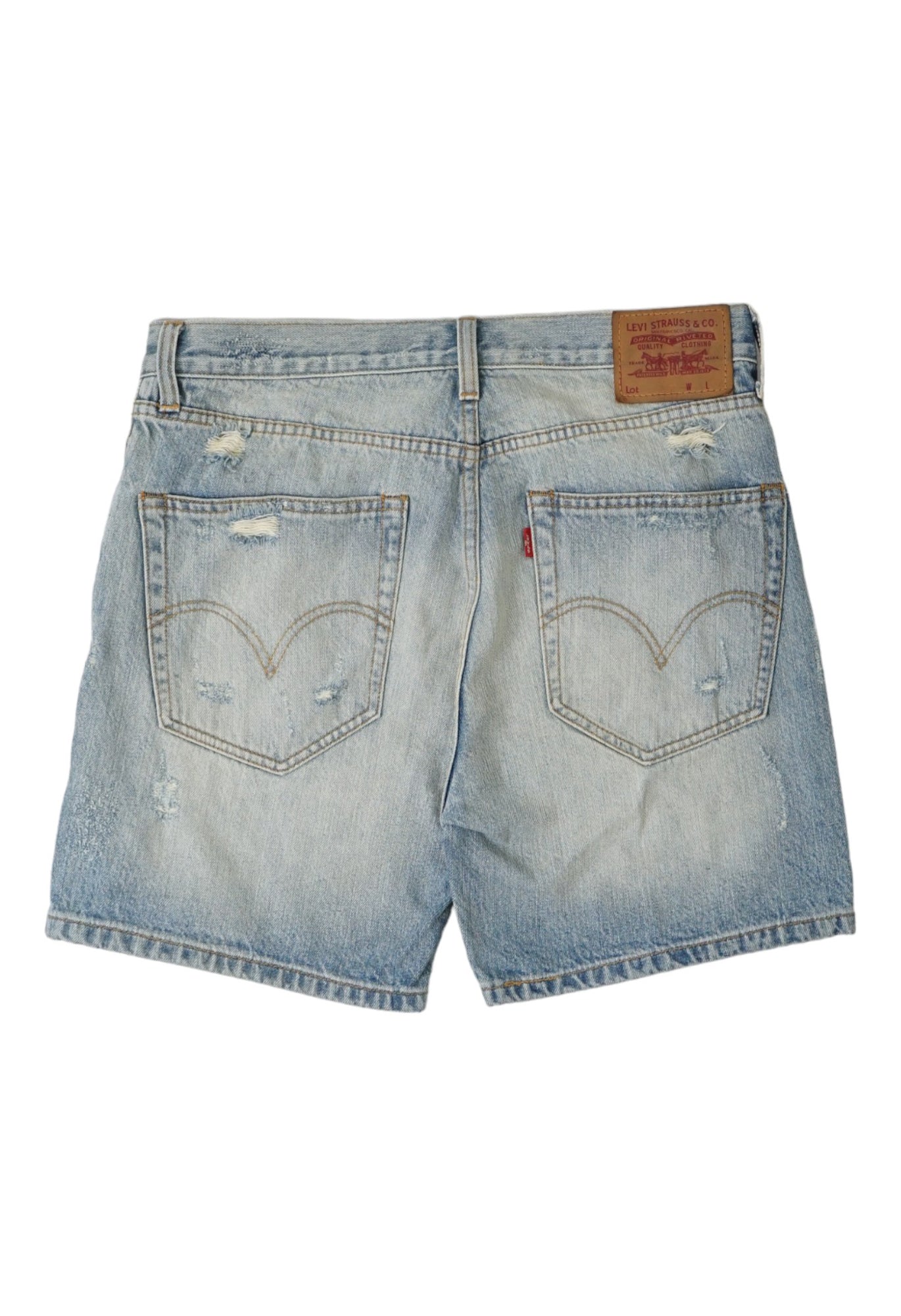 Womens distressed levi shorts on sale