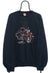 Vintage Motorcycle Graphic Black Sweatshirt front