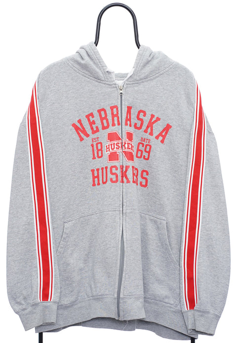 Vintage Nebraska Huskers NCAA Grey Hoodie