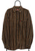 Vintage Shun Tong Brown Striped Corduroy Shirt