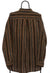 Vintage Shun Tong Brown Striped Corduroy Shirt