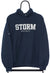 Vintage Storm Hockey Spellout Navy Hoodie front
