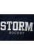 Vintage Storm Hockey Spellout Navy Hoodie detail 2