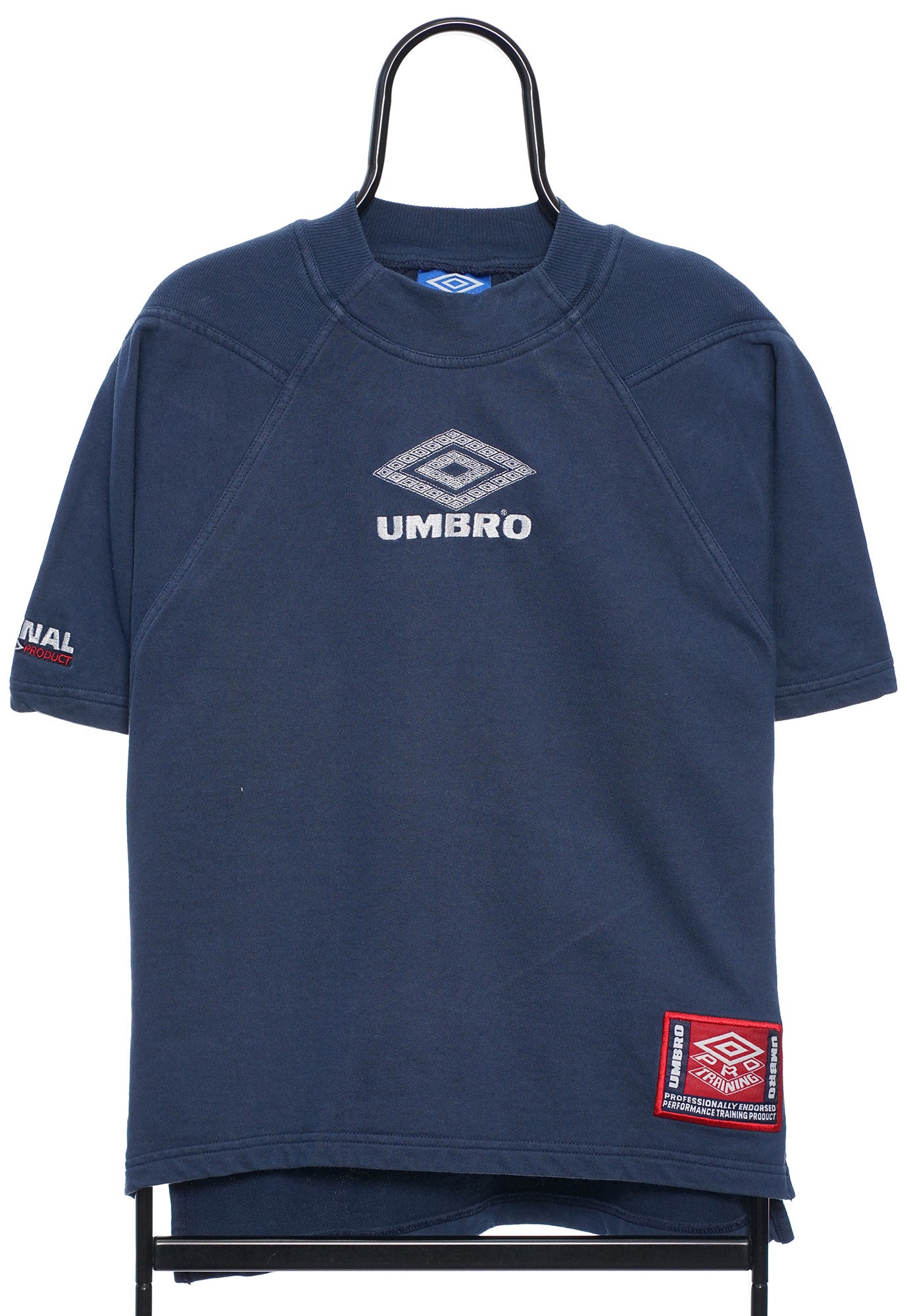 Vintage Umbro Logo Navy Short Sleeved Sweatshirt– Atlas Vintage